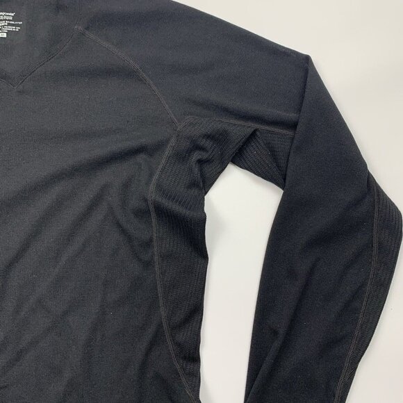 Patagonia Women M Long Sleeve Black Capilene Performance Base Layer Polyester - Picture 3 of 8